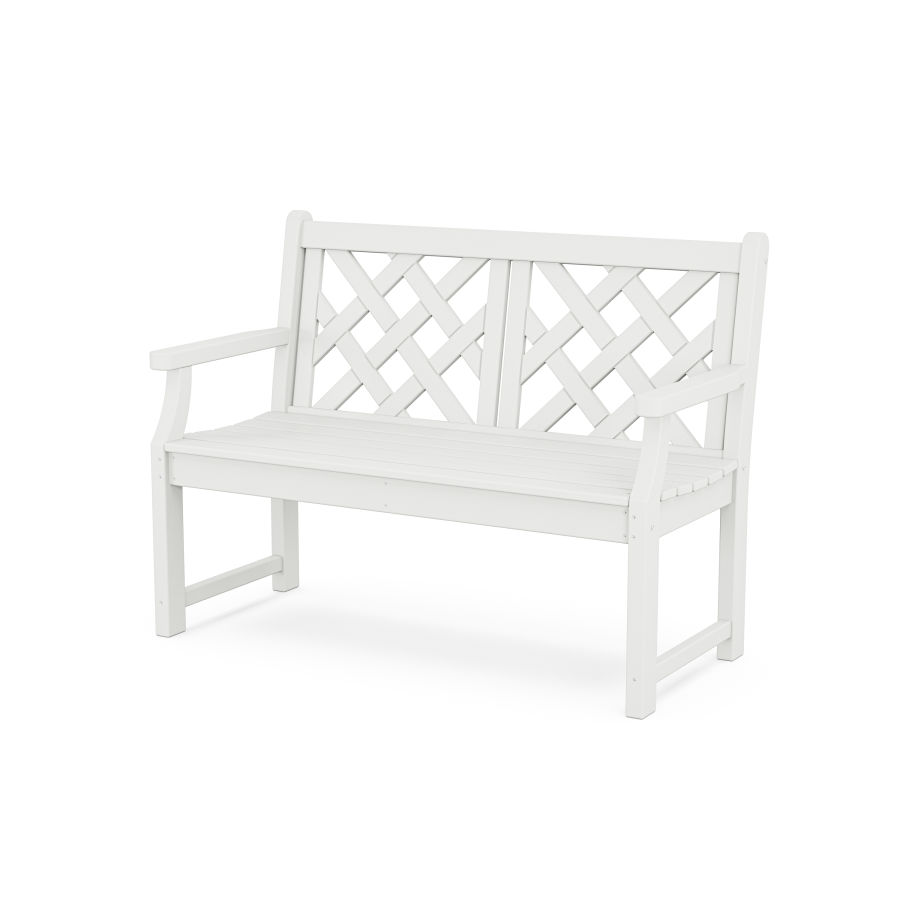 POLYWOOD Wovendale 48” Bench in White