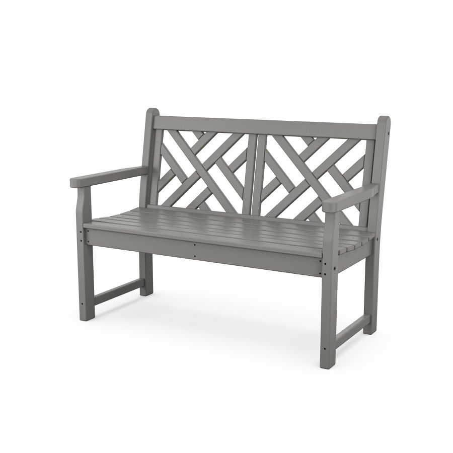 POLYWOOD Chippendale 48" Bench in Slate Grey