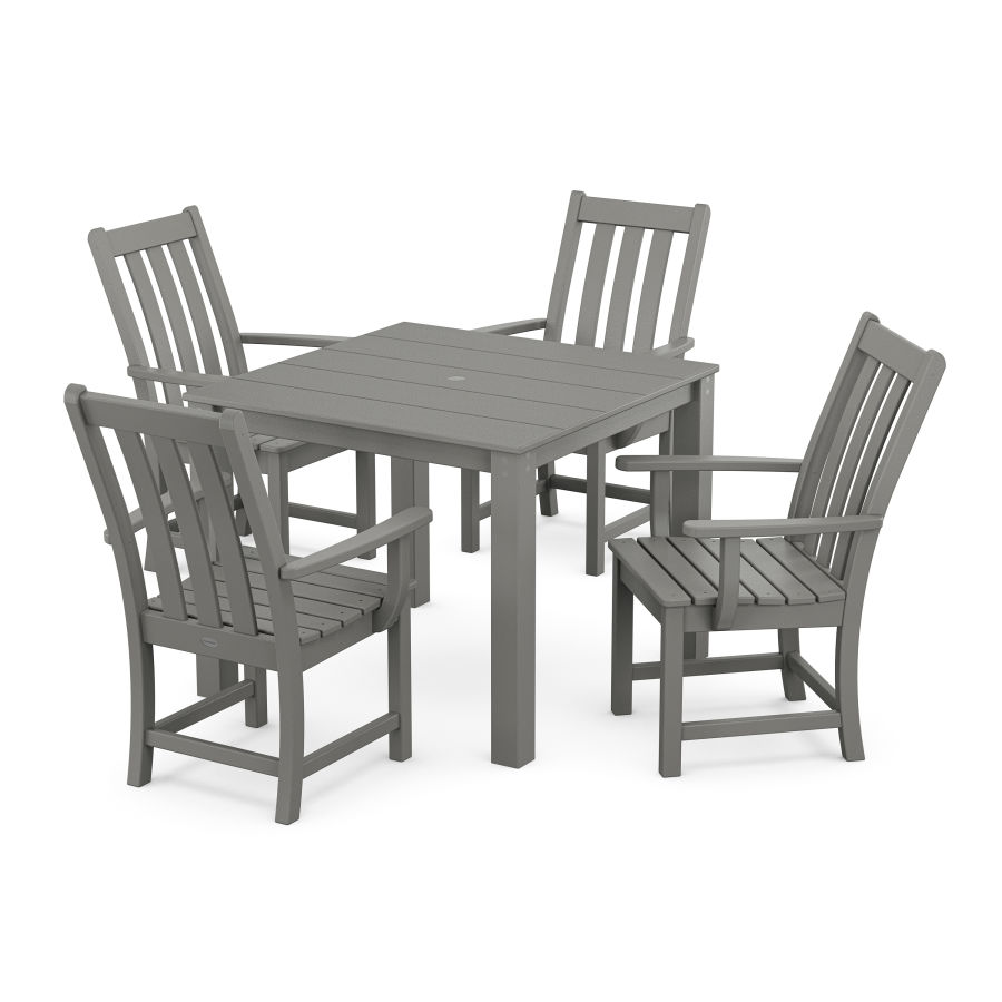POLYWOOD Vineyard 5-Piece Parsons Dining Set in Slate Grey