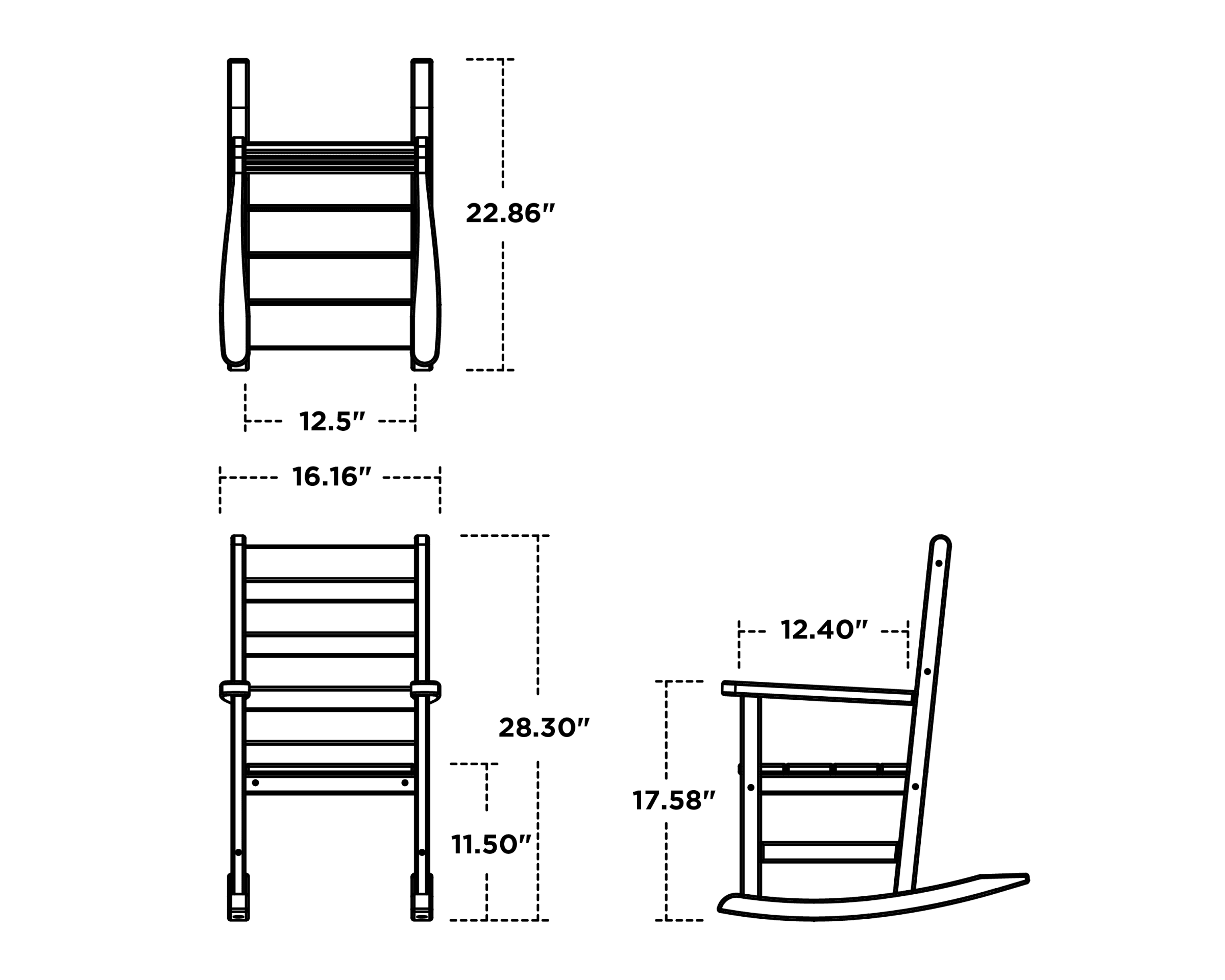 Dimensions for Kids Lakeside Rocking Chair