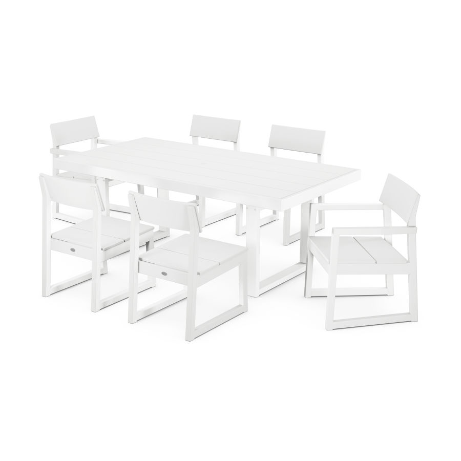 POLYWOOD EDGE 7-Piece Dining Set in White