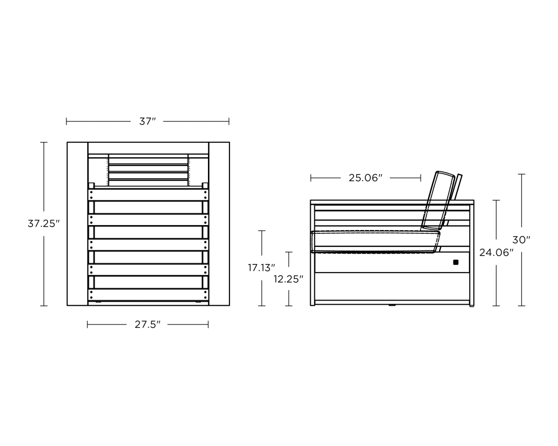 Dimensions for Latitude Lounge Chair