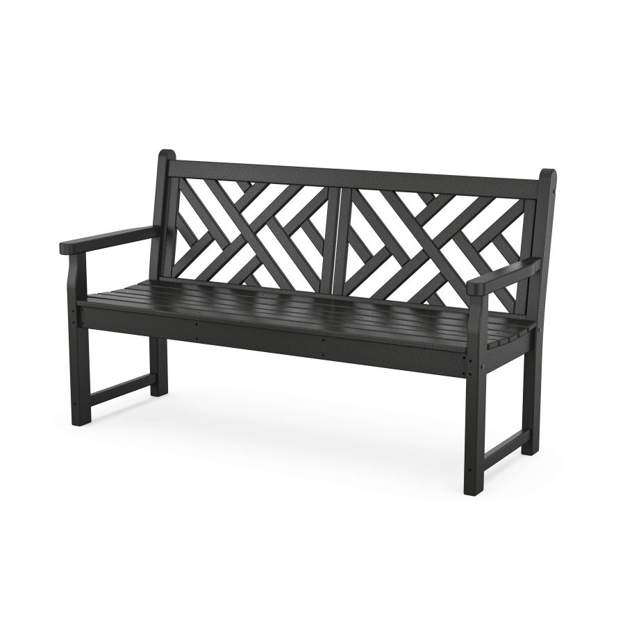POLYWOOD Chippendale 60” Bench in Black