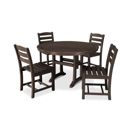 La Casa Café 5-Piece Side Chair Dining Set in Mahogany