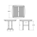Thumbnail for Nautical 37" Dining Table