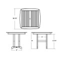 Thumbnail for Nautical 37" Dining Table