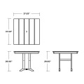 Thumbnail for Farmhouse Trestle 37" Dining Table