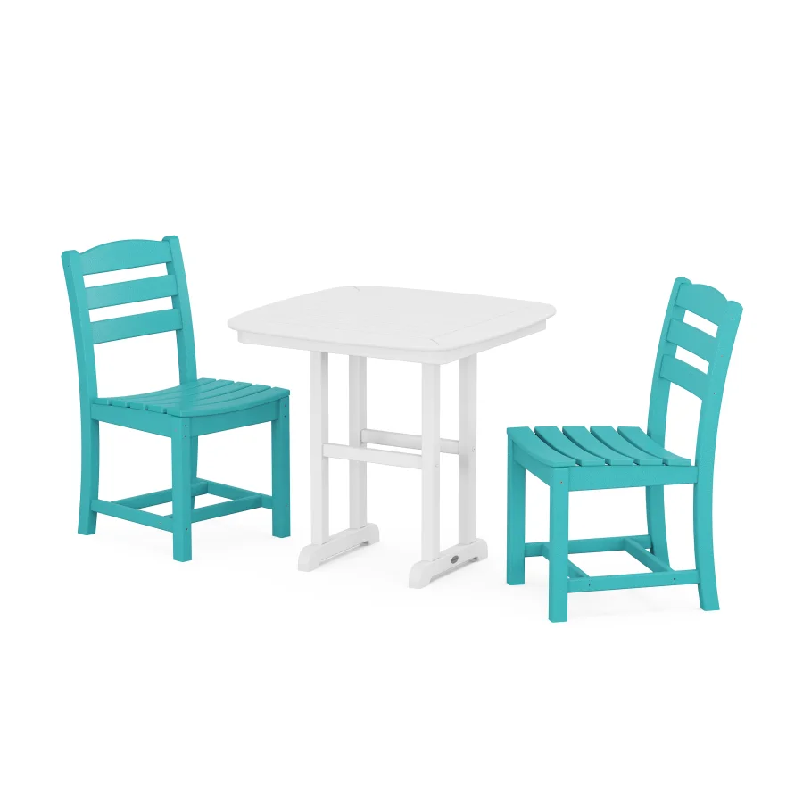 POLYWOOD La Casa Café Side Chair 3-Piece Dining Set in Aruba