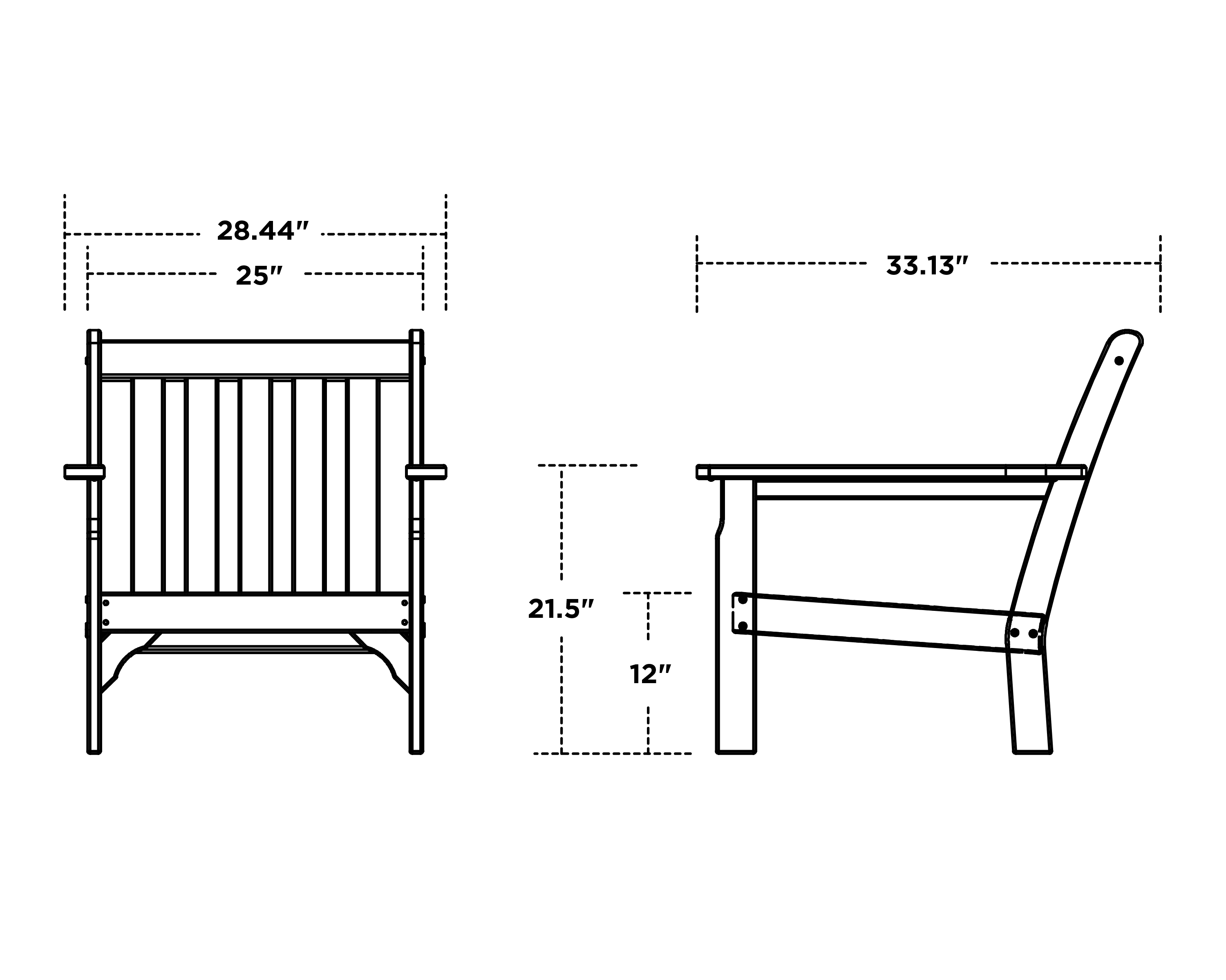 Dimensions for Vineyard Deep Seating Chair