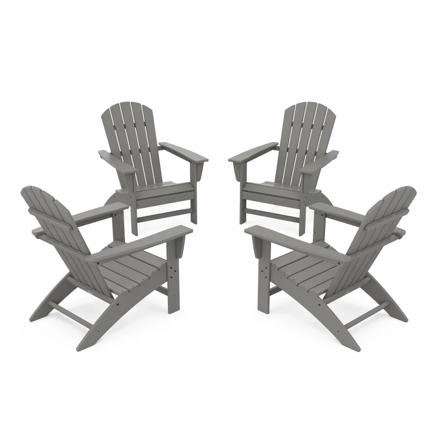 POLYWOOD Nautical 4-Piece Adirondack Conversation Set