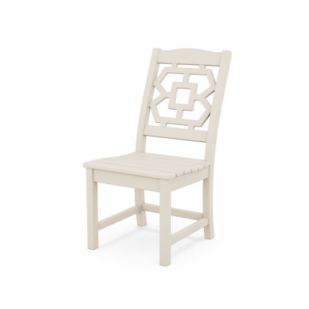 POLYWOOD Chinoiserie Dining Side Chair in Sand
