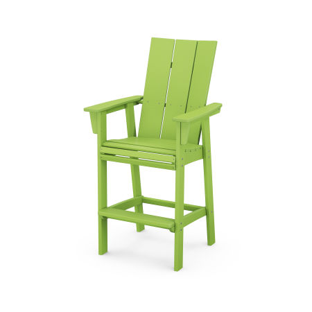 POLYWOOD Modern Adirondack Bar Chair in Lime