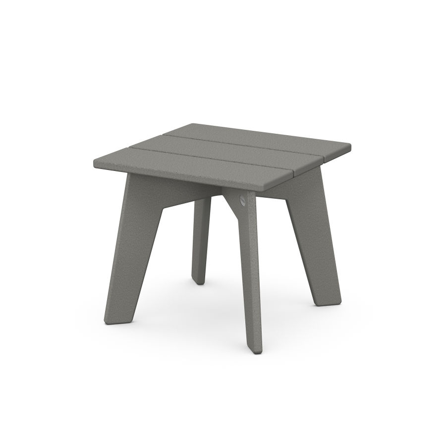 POLYWOOD Riviera Modern Side Table in Slate Grey