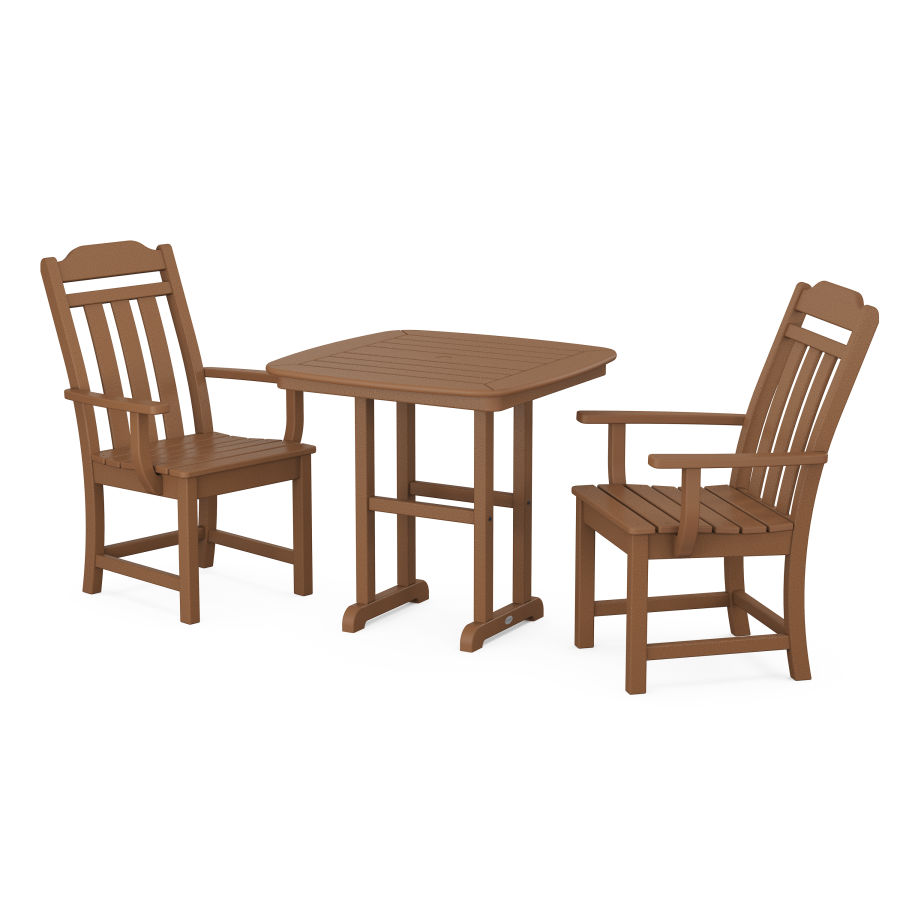 POLYWOOD Country Living 3-Piece Dining Set in Teak