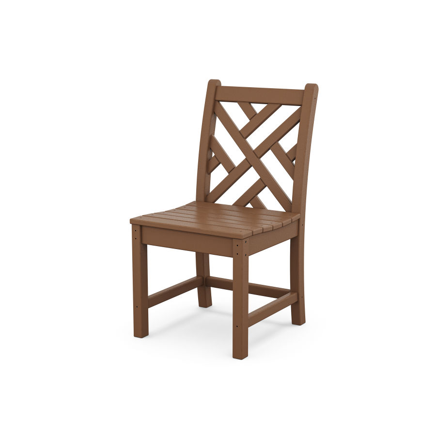POLYWOOD Chippendale Dining Side Chair in Teak