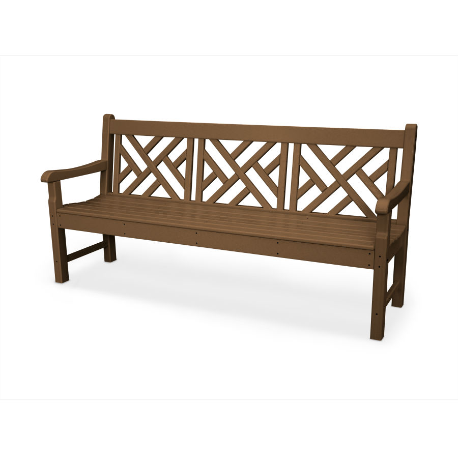 POLYWOOD Rockford 72" Chippendale Bench in Teak
