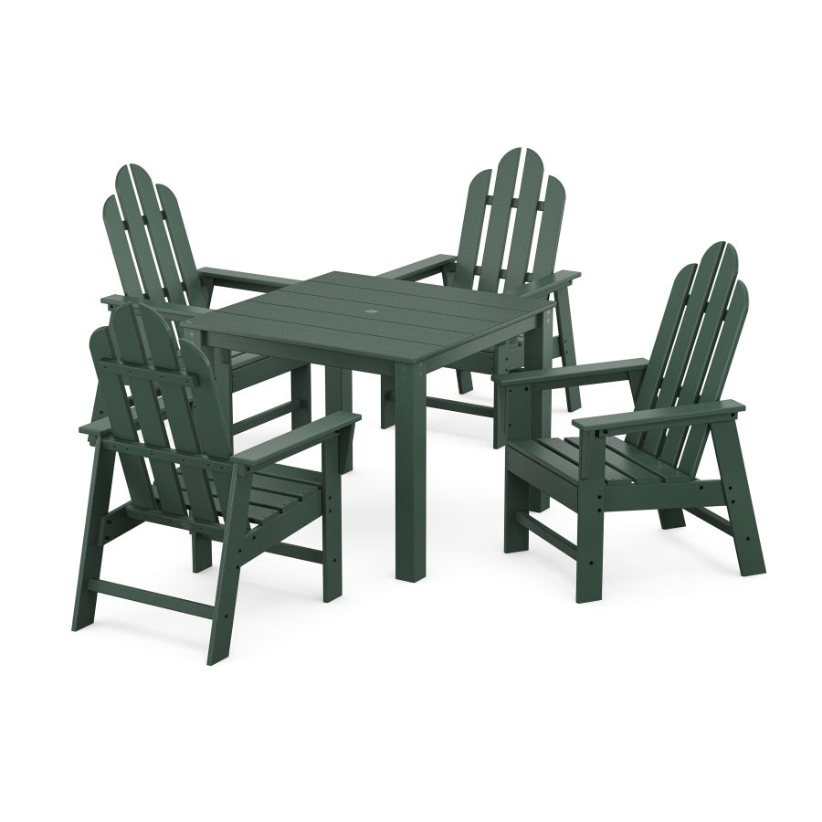 POLYWOOD Long Island 5-Piece Parsons Dining Set in Green