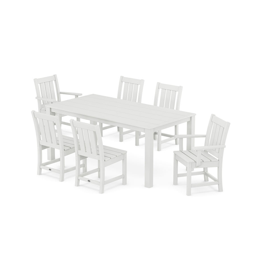 POLYWOOD Oxford 7-Piece Parsons Dining Set in White