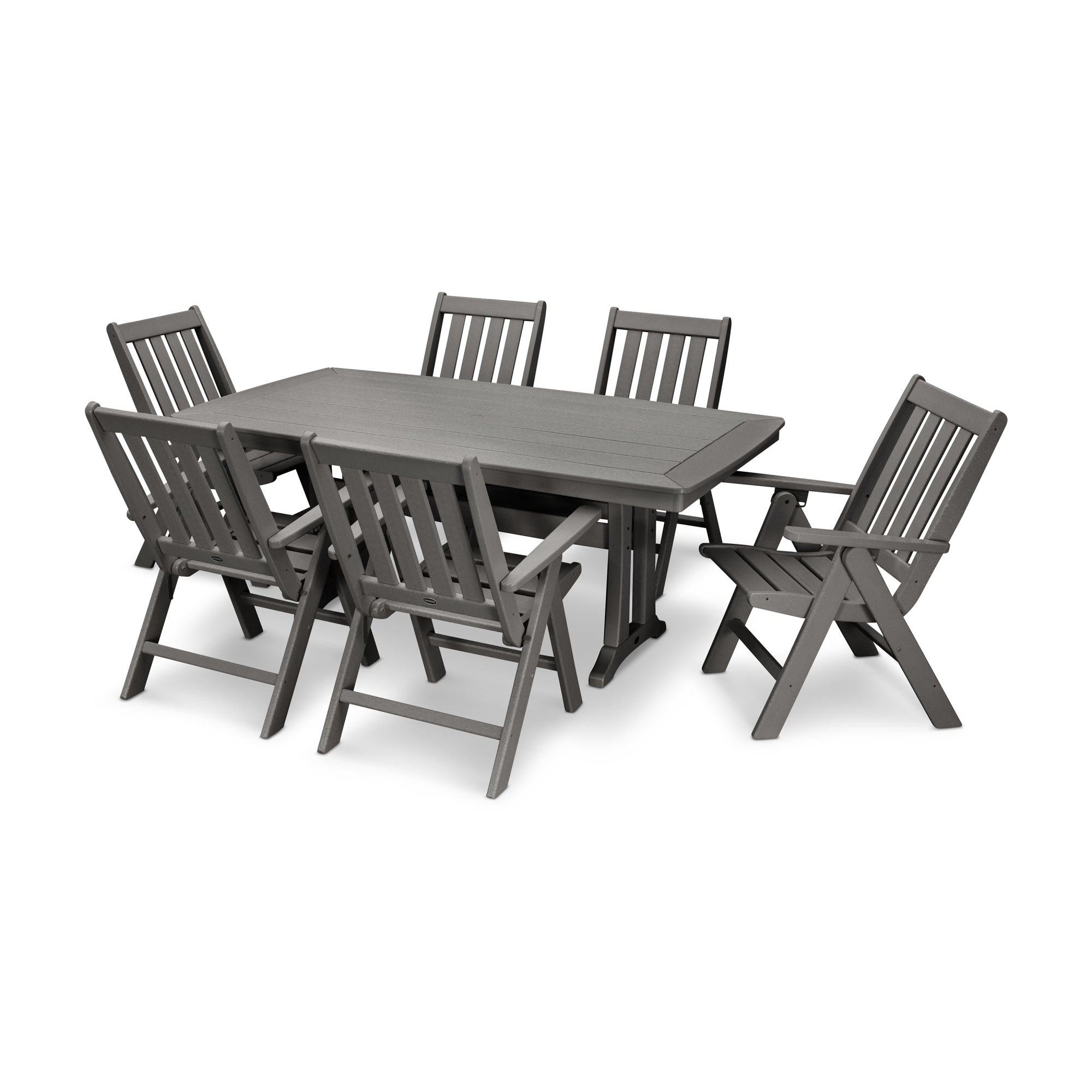 Polywood nautical 7 shop piece dining set