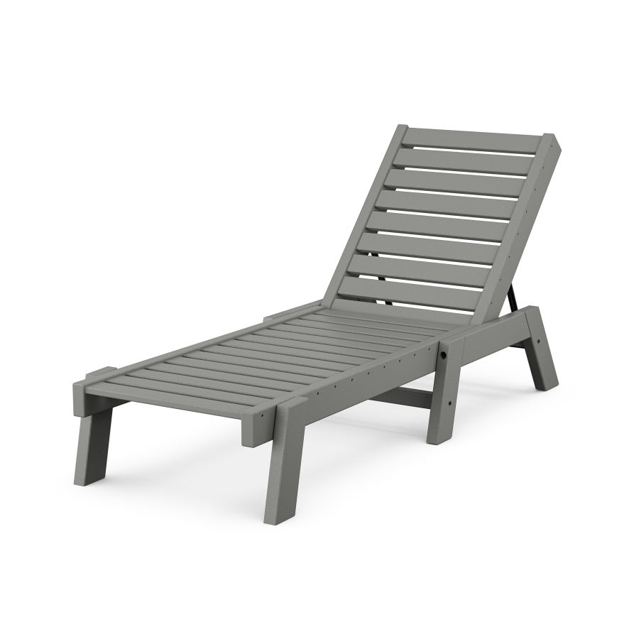 POLYWOOD Captain Chaise in Slate Grey