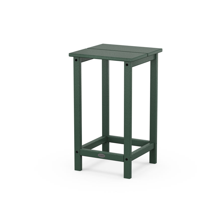 POLYWOOD Studio Square Counter Side Table in Green