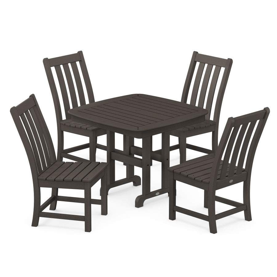 POLYWOOD Vineyard 5-Piece Side Chair Dining Set in Vintage Finish