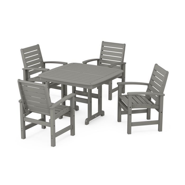 POLYWOOD Signature 5-Piece Dining Set with Trestle Legs