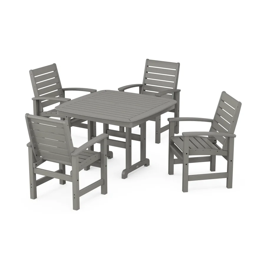 POLYWOOD Signature 5-Piece Dining Set with Trestle Legs