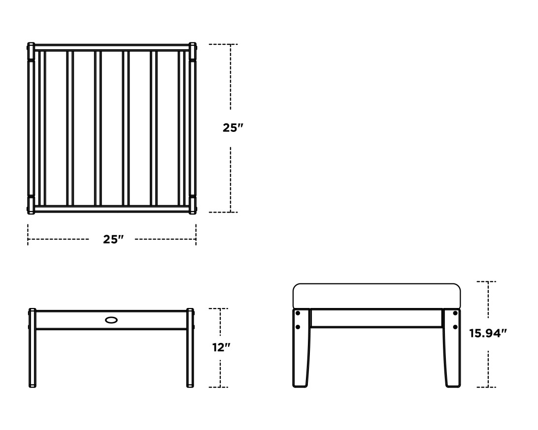Dimensions for Braxton Deep Seating Ottoman