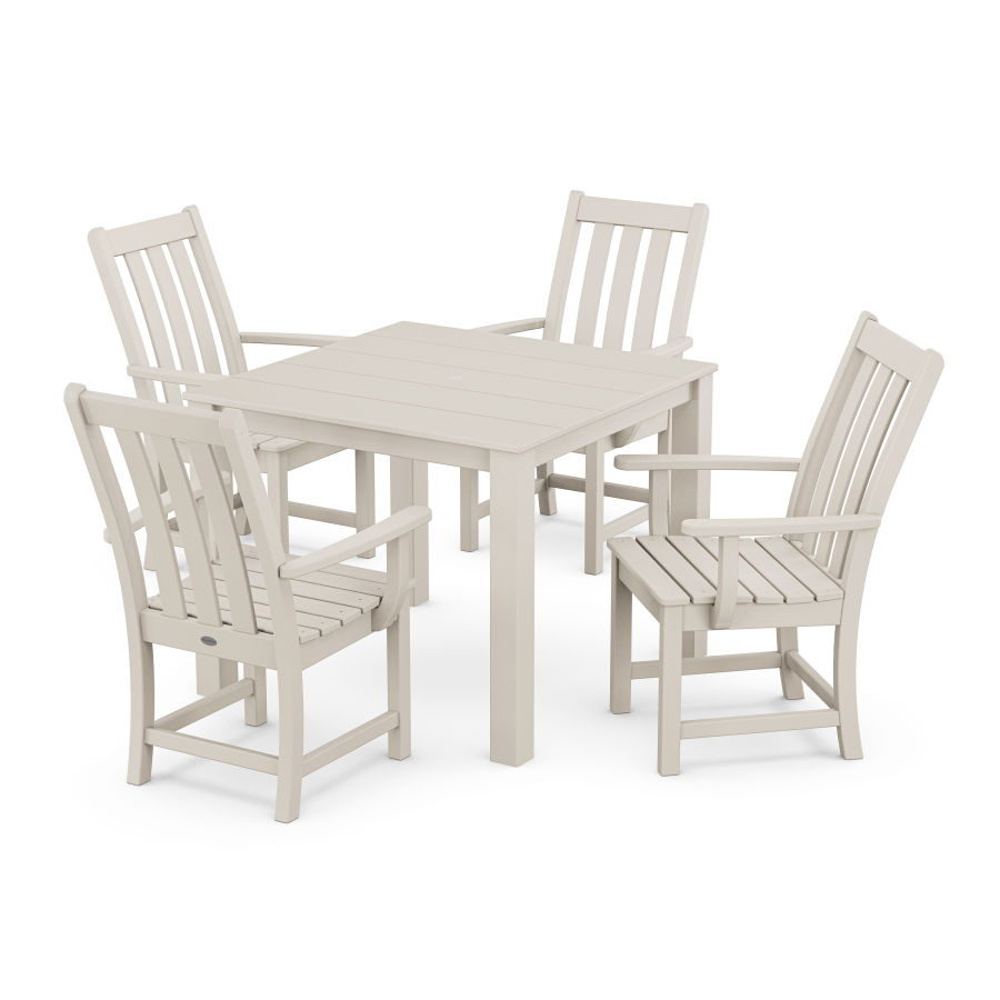 POLYWOOD Vineyard 5-Piece Parsons Dining Set in Sand