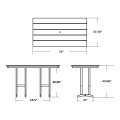 Thumbnail for Farmhouse 37" x 72" Bar Table