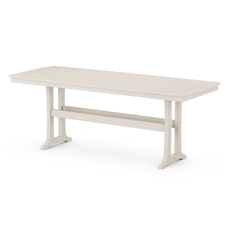 POLYWOOD Nautical Trestle 39" x 97" Counter Table in Sand