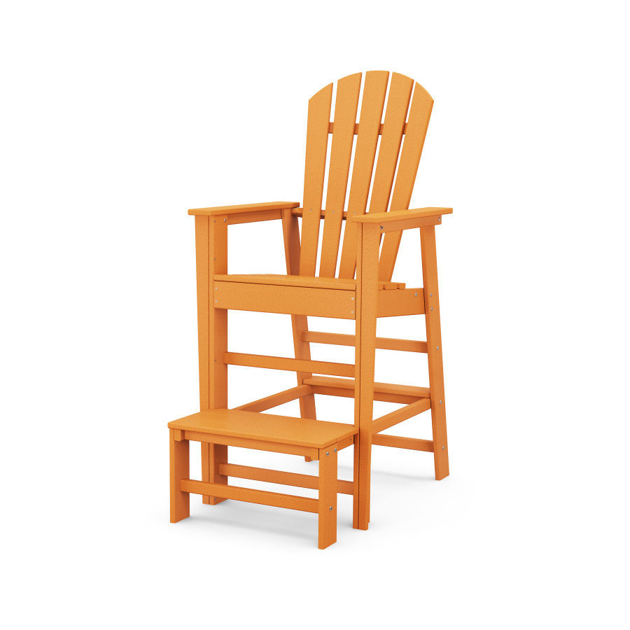 POLYWOOD South Beach Lifeguard Chair in Tangerine