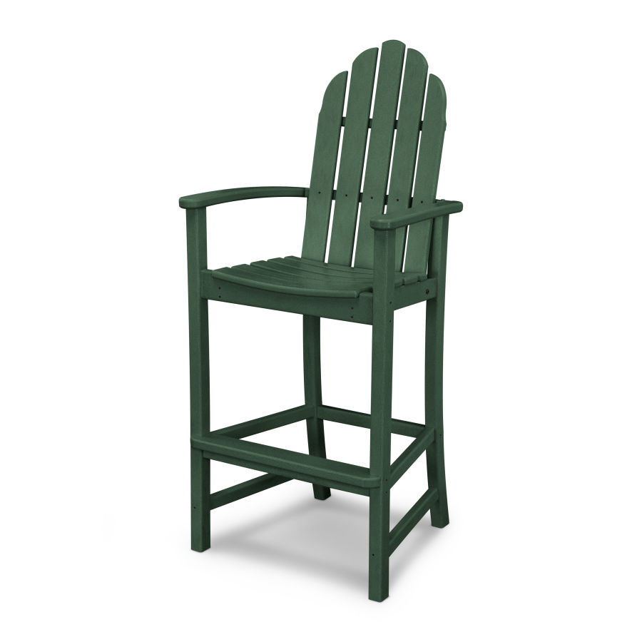 POLYWOOD Classic Adirondack Bar Chair in Green
