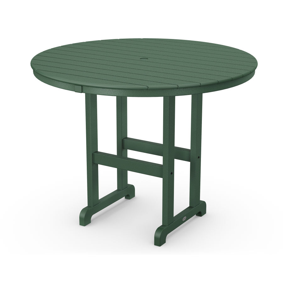 POLYWOOD 48" Round Farmhouse Counter Table in Green