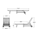 Thumbnail for Vineyard Chaise with Wheels