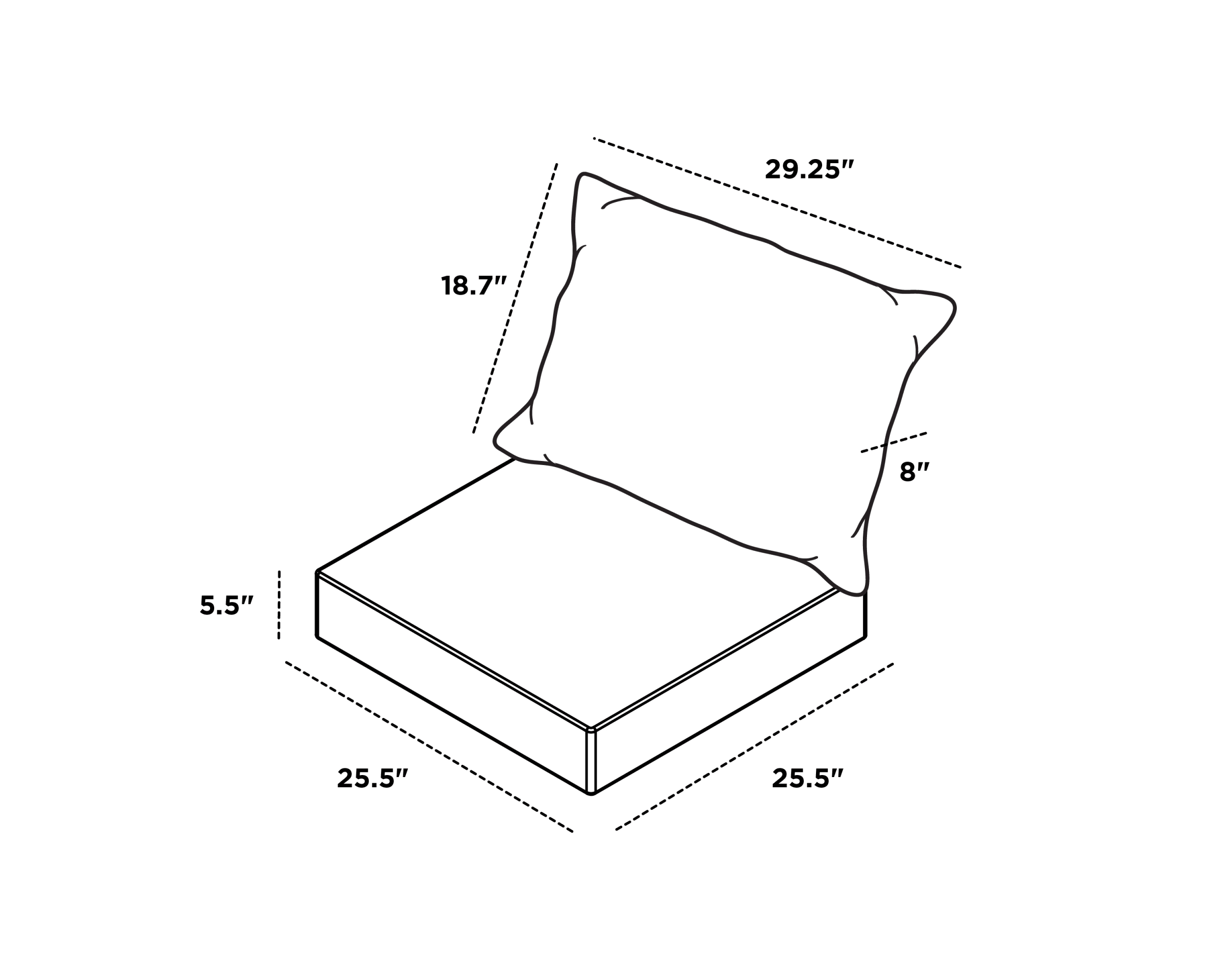 Dimensions for Modular Cushion