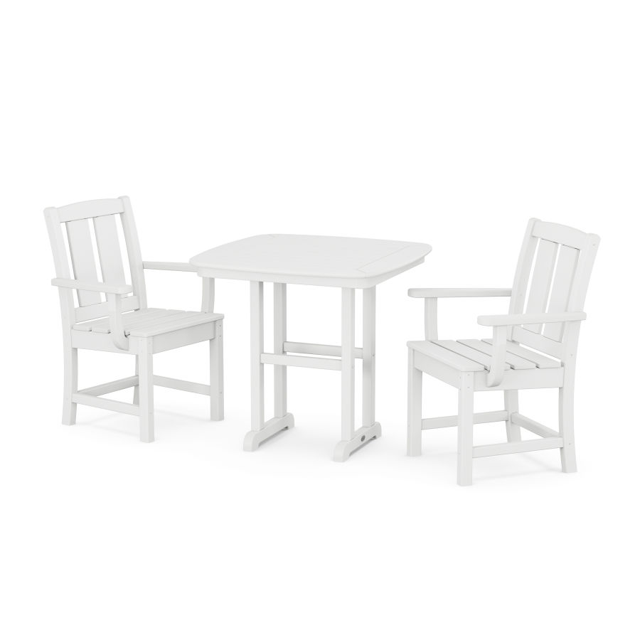 POLYWOOD Mission 3-Piece Dining Set in White