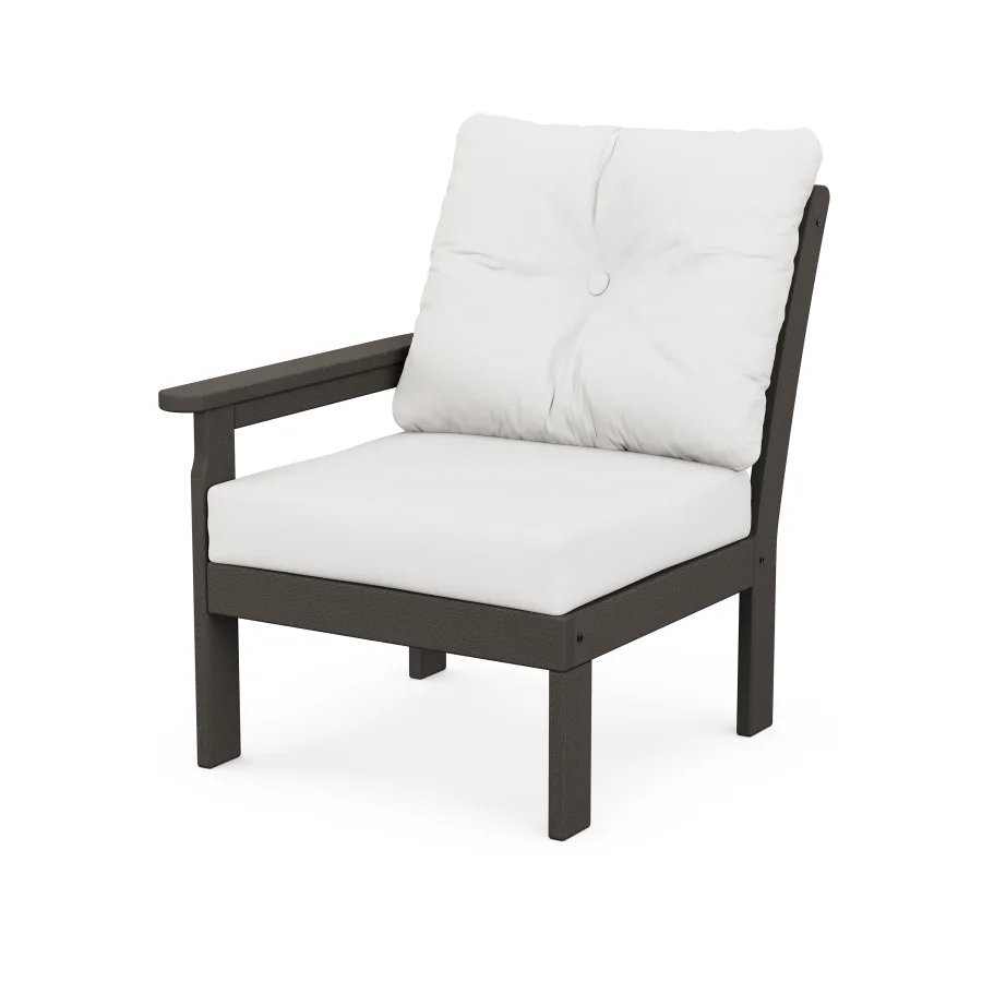 POLYWOOD Vineyard Modular Left Arm Chair in Vintage Finish