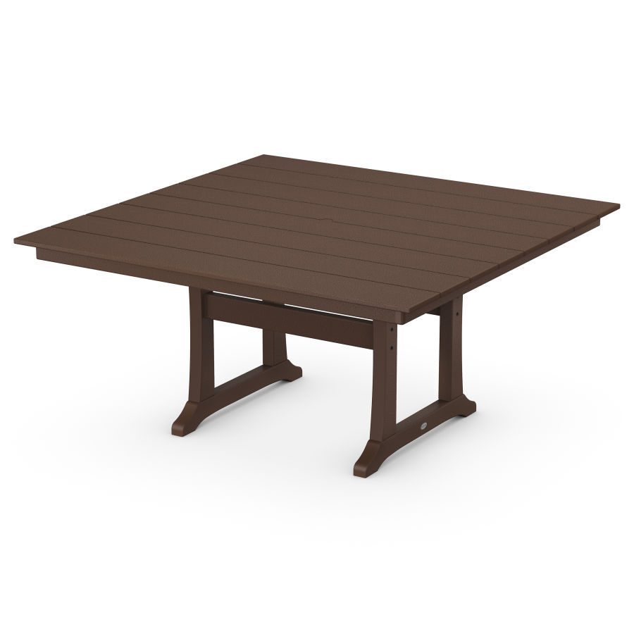 POLYWOOD 59" Square Dining Table in Mahogany