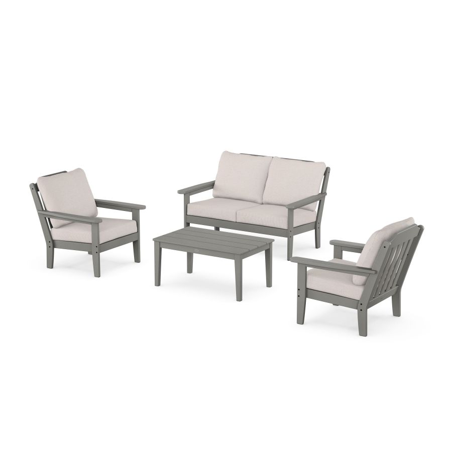 POLYWOOD Country Living 4-Piece Deep Seating Set with Loveseat