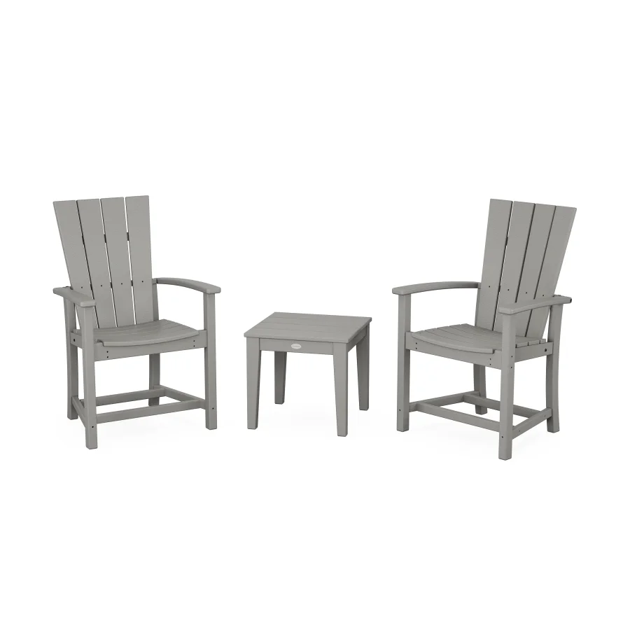 POLYWOOD Quattro 3-Piece Upright Adirondack Chair Set