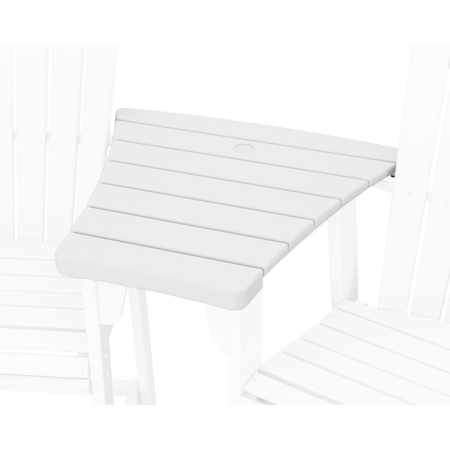 POLYWOOD 600 Series Angled Adirondack Dining Connecting Table in White