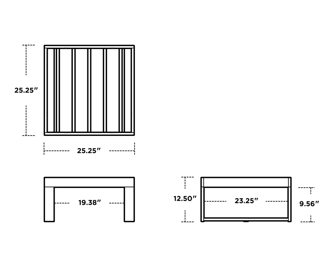 Dimensions for Modular Ottoman - Modern