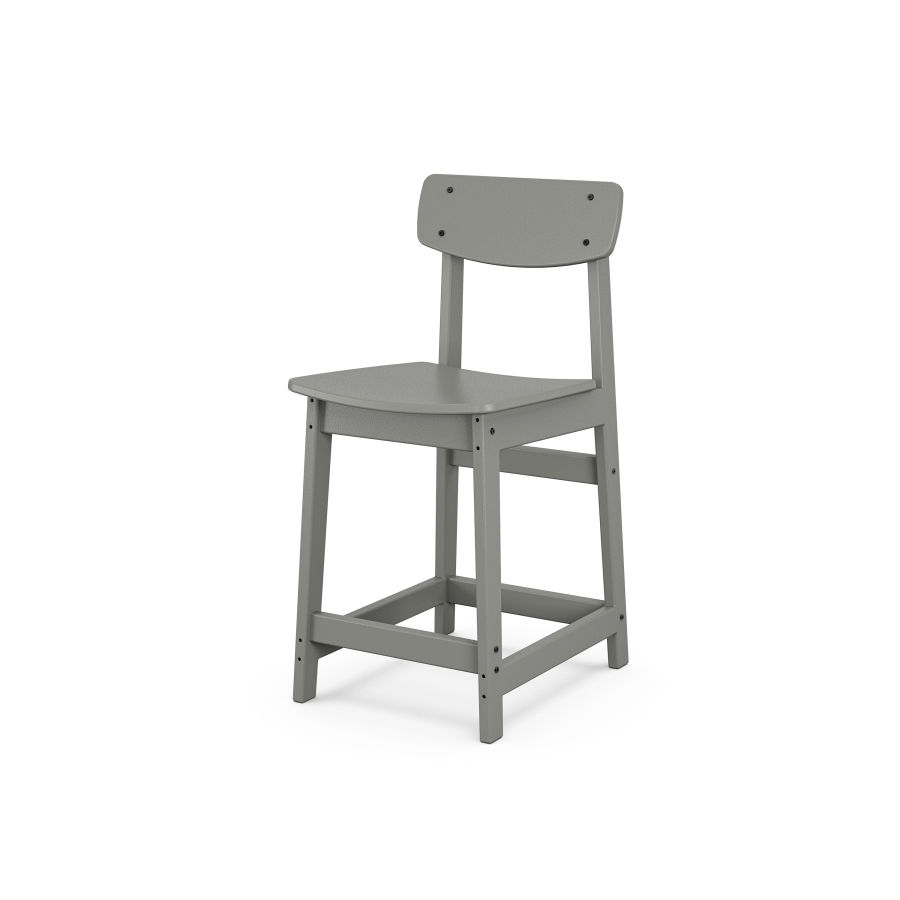 POLYWOOD Modern Studio Urban Counter Chair in Slate Grey