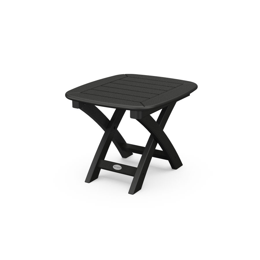 POLYWOOD Nautical 21" x 18" Side Table in Black