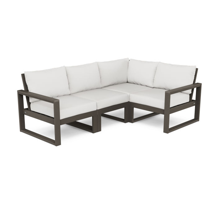 EDGE 4-Piece Modular Deep Seating Set in Vintage Finish
