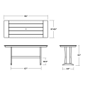 Thumbnail for Farmhouse Trestle 38" x 96" Bar Table