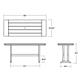 Thumbnail for Farmhouse Trestle 38" x 96" Bar Table