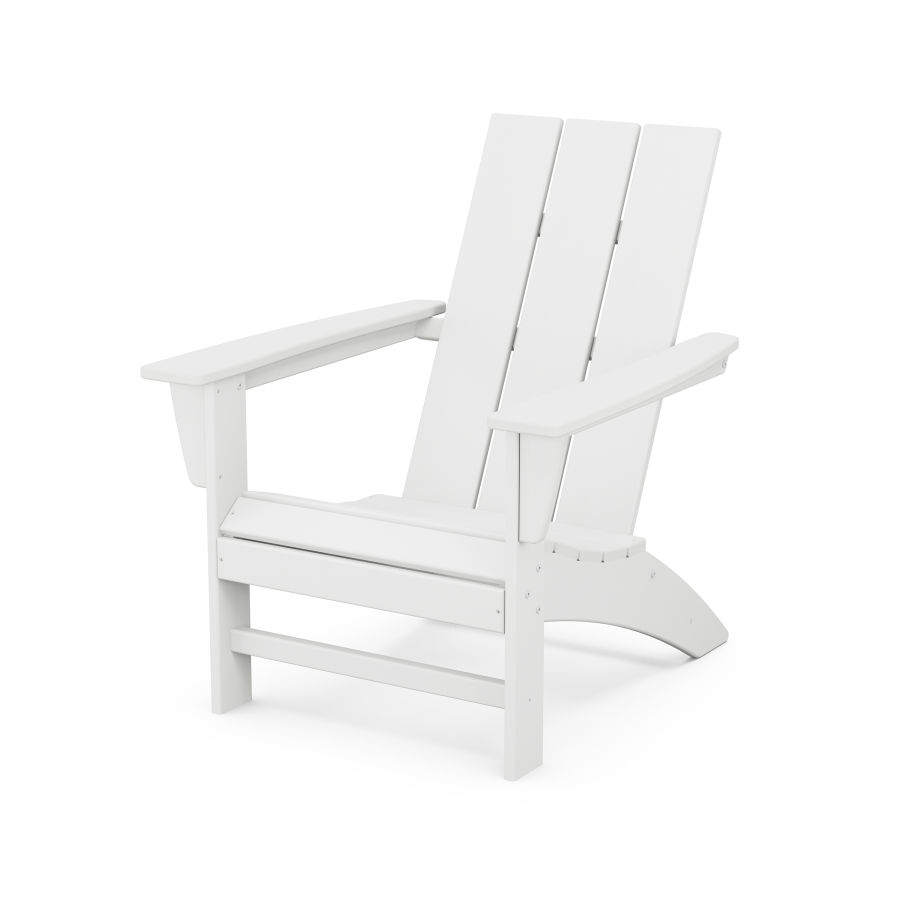 POLYWOOD Modern Adirondack Chair in White